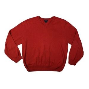 Brooks Brothers Red Supima Cotton Long Sleeve Pullover Sweater‎ Mens L